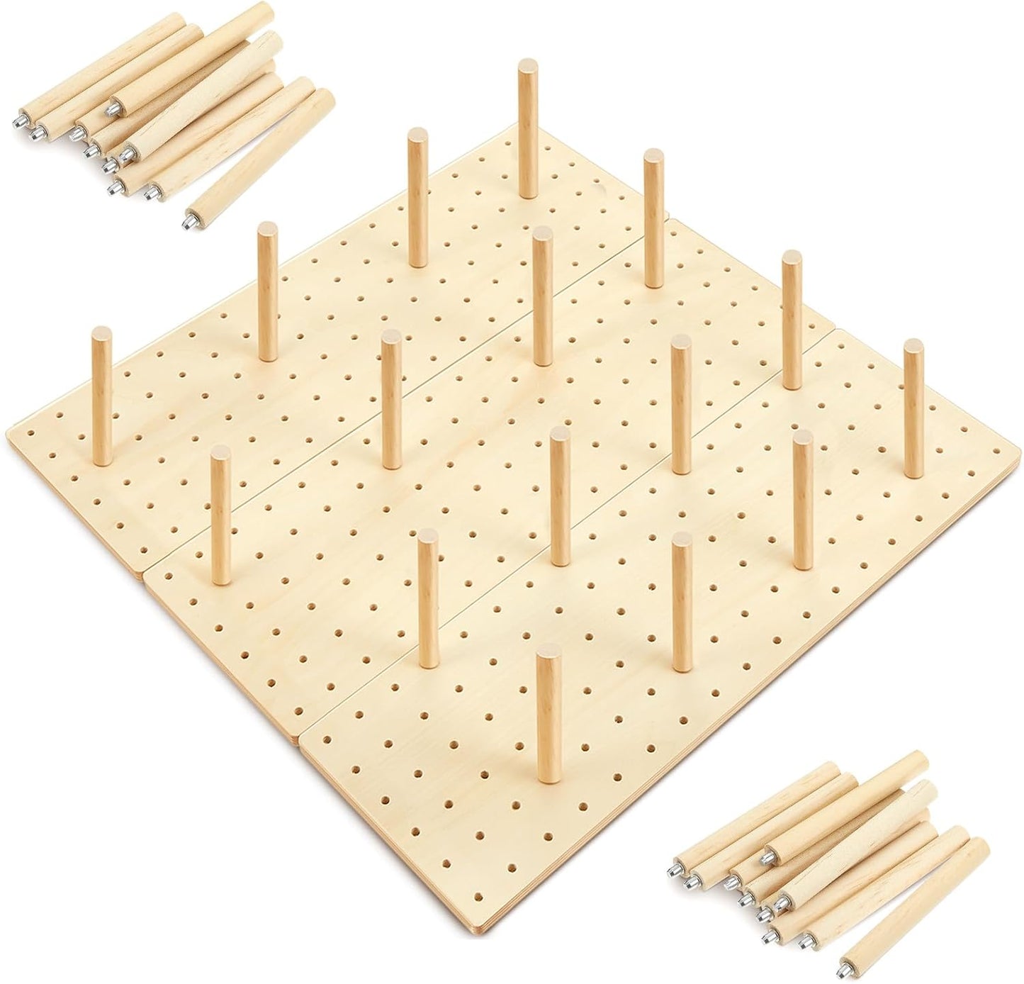 Kigley 3 Pcs Wood Pegboard Drawer Organizer for Kitchen Storage