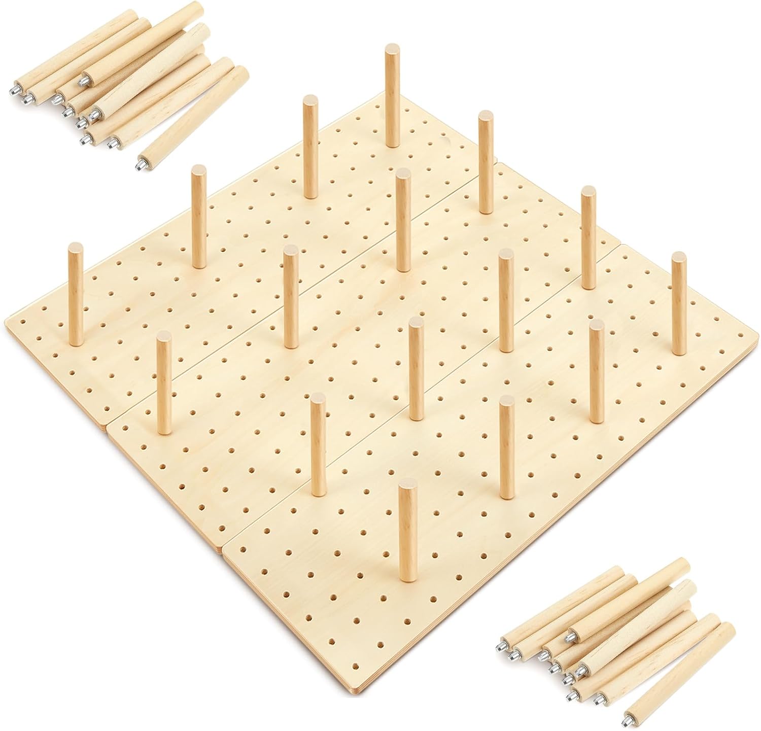 Kigley 3 Pcs Wood Pegboard Drawer Organizer for Kitchen Storage