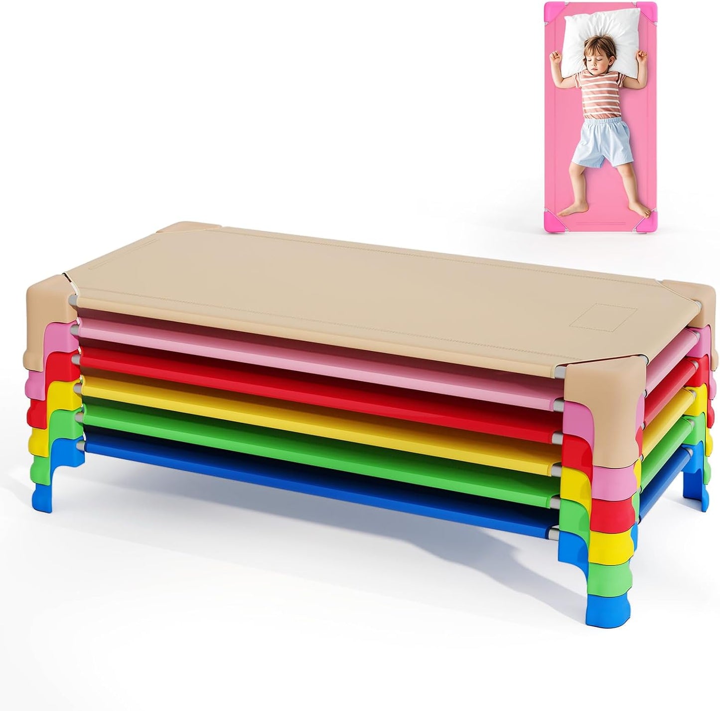 Giantex Stackable Daycare Cots for Comfortable Naptime