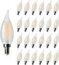 AMDTU 24 Pack Frosted LED Candelabra Bulbs 40W Equivalent - Soft White