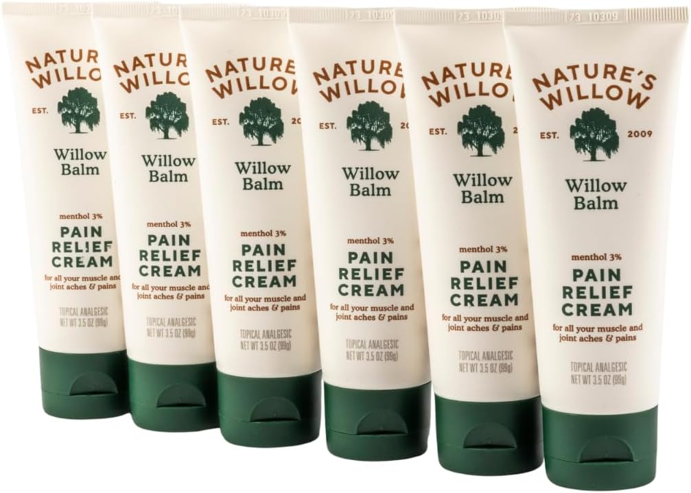 Nature's Willow Willow Balm Natural Pain Relief Cream for Muscles
