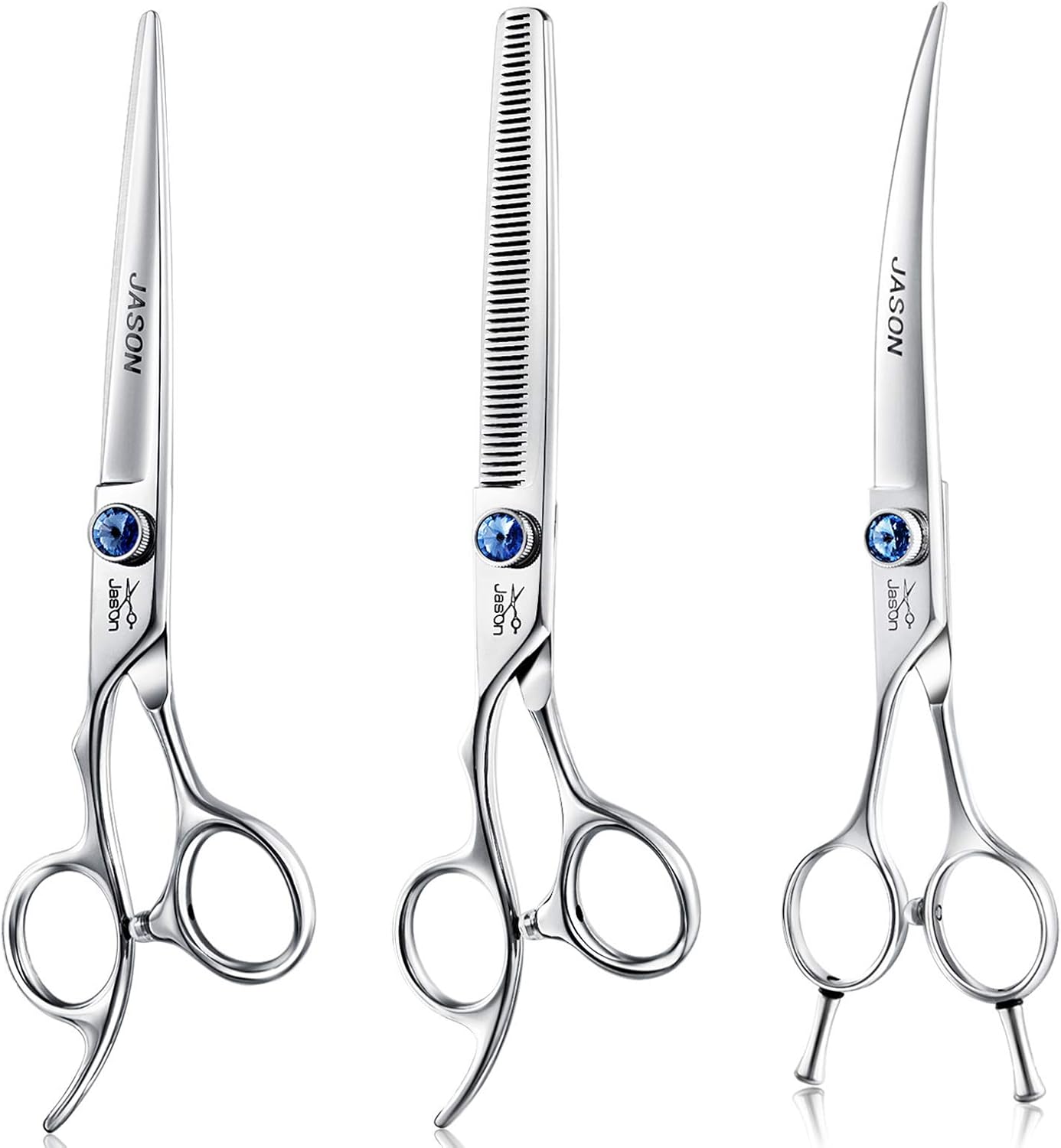 Left Handed Dog Grooming Scissors Set for Precision Trimming