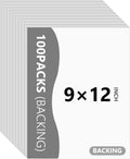 Somime 100 Pack Backing Boards 9x12 Uncut White Mat Boards - Acid-Free