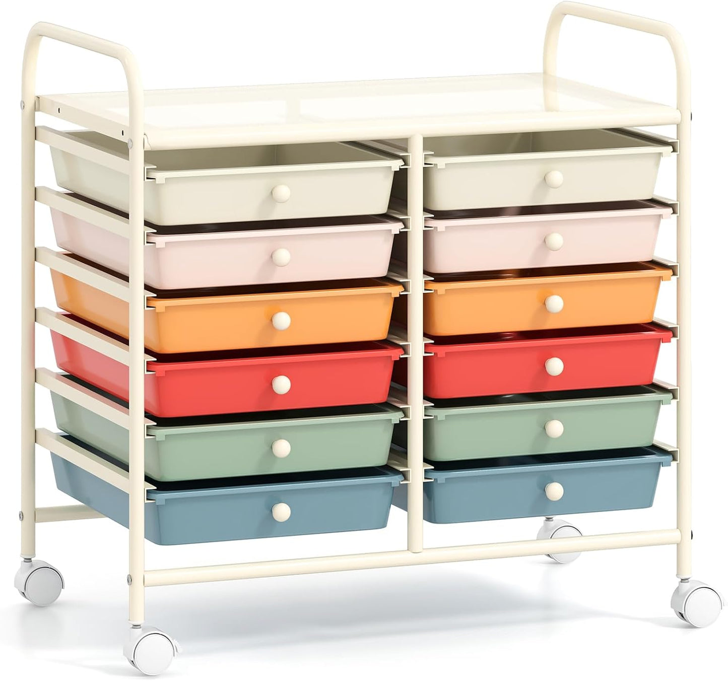 GOFLAME 12-Drawer Rolling Storage Cart for Home Office & Crafts