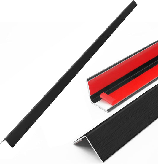 2pcs 57in Aluminum Self-Adhesive Wall Corner Protectors for Safety