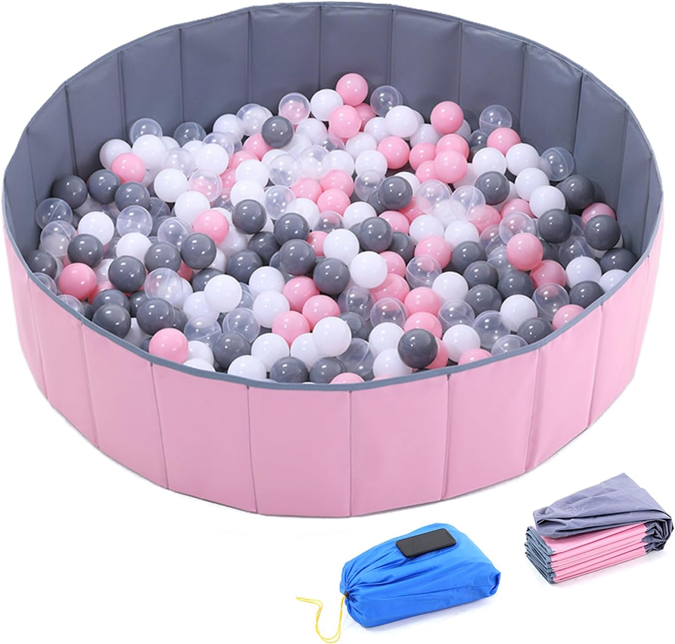 4 Feet Ball Pit for Kids - Portable Playpen with No Inflate