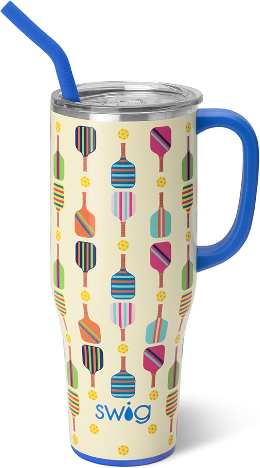 Swiglife 40oz Mega Mug: Insulated Tumbler with Handle & Straw