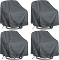 Outdoor Swivel Lounge Chair Cover 4 Pack - Heavy Duty Weather Shield