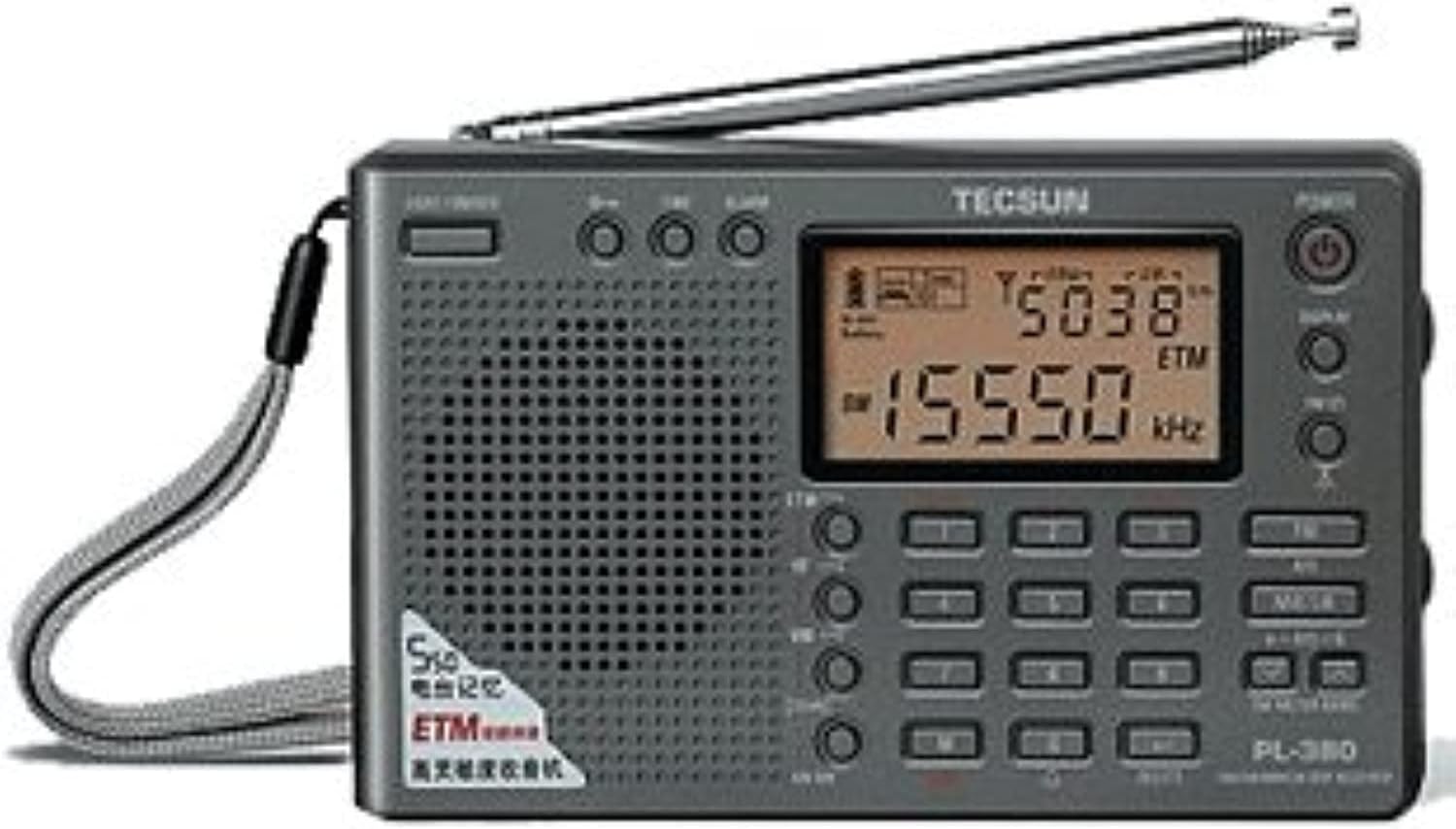 TECSUN PL-380 World Band PLL Radio Receiver with LCD Display