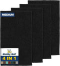 Muddy Mat 4-Piece Black Medium 30in x 19in - Highly Absorbent Chenille