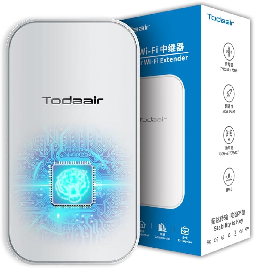 Outdoor WiFi Extender with 1200Mbps Dual Band for Large Areas