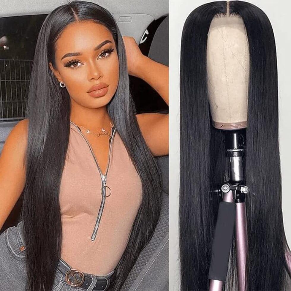 38 inch Straight Human Hair Wig with 5X5 HD Lace Closure
