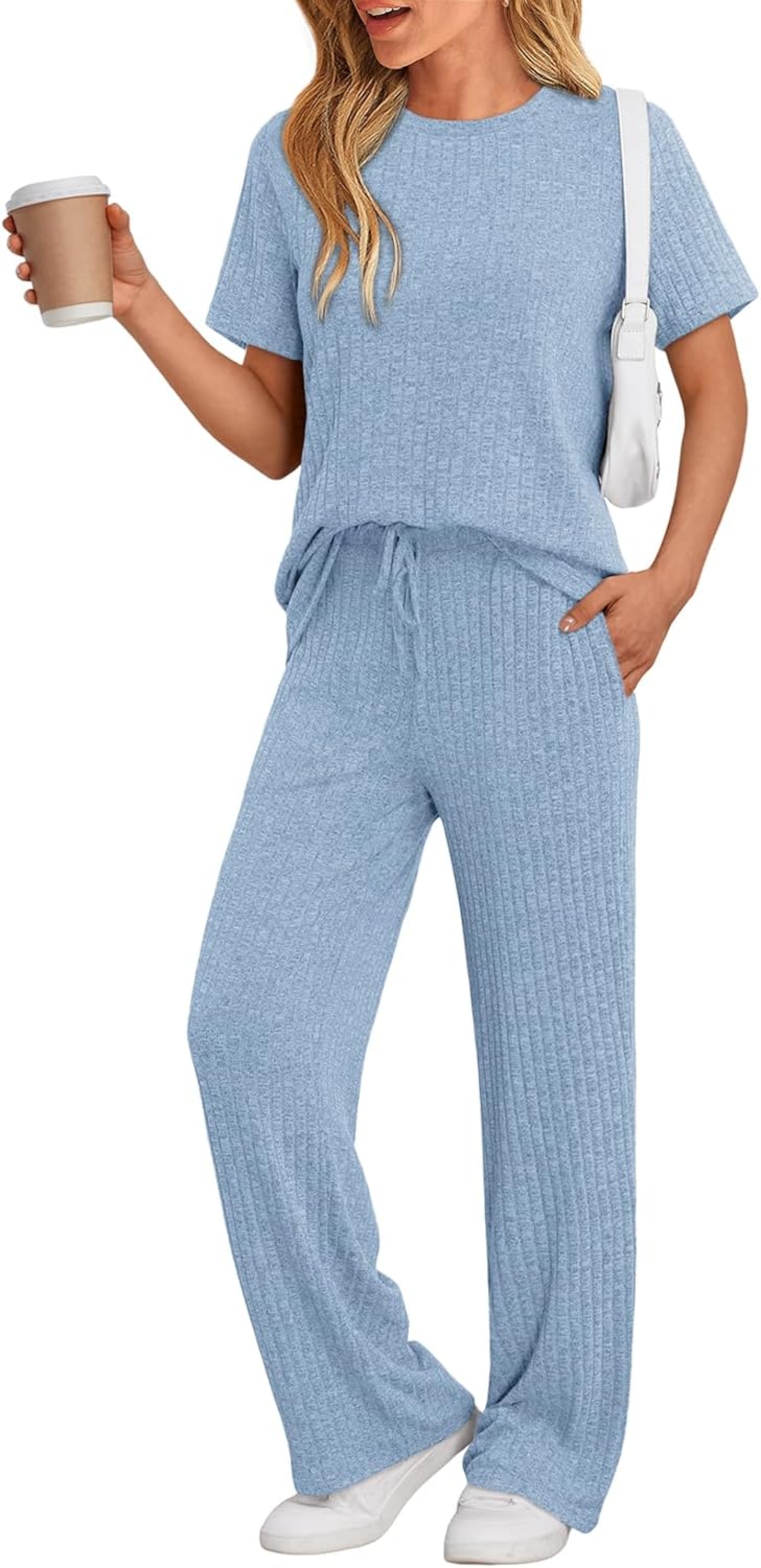 LILLUSORY 2 Piece Lounge Sets for Women Summer Vacation Style