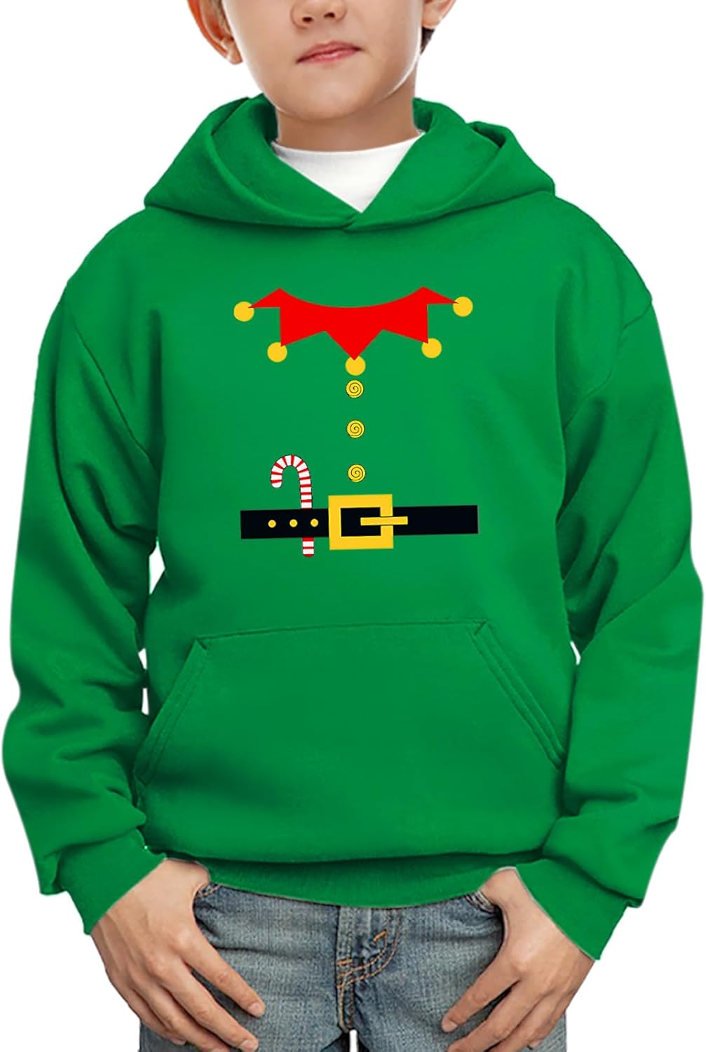 St Patricks Hoodie for Kids 5-14 Years - Shamrock Print Fun!