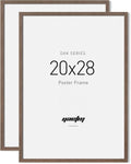 20x28 Picture Frame - Solid Walnut Wood Poster Frame (2 Pack)