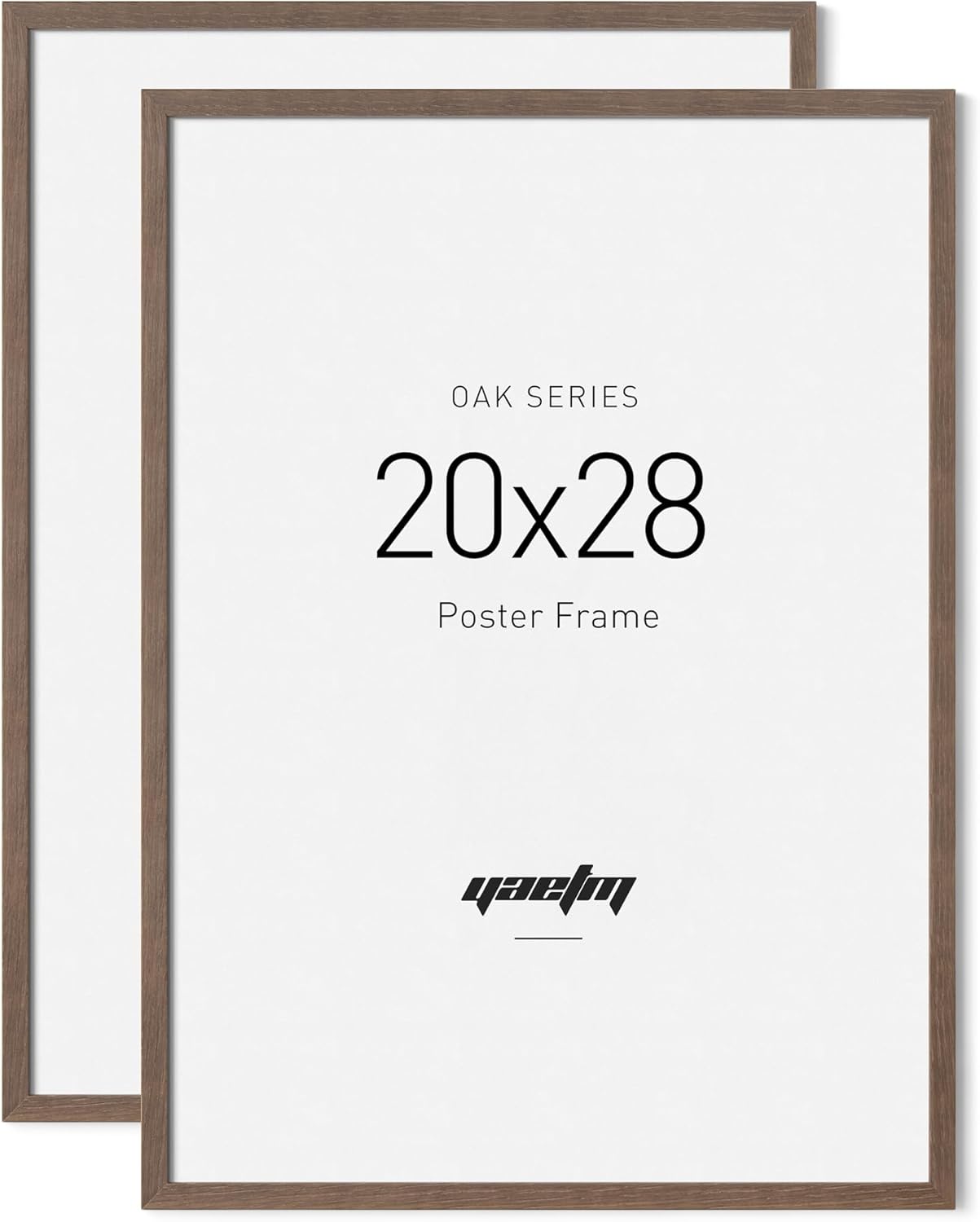 20x28 Picture Frame Set in Brown Walnut for Art & Photos