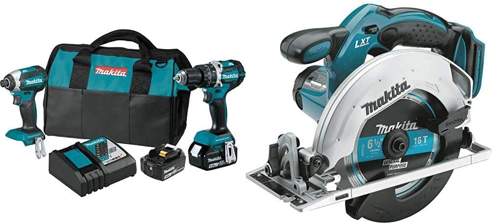 Makita XT269T 18V LXT Combo Kit with Circular Saw for Pros