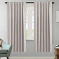 Blackout Curtains Thermal Insulated Drapes 52 x 72 in Stone - Room
