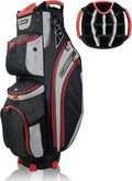 Yovital 14 Way Golf Cart Bag: Classy Design, Full Length with Cooler & Rain Hood!