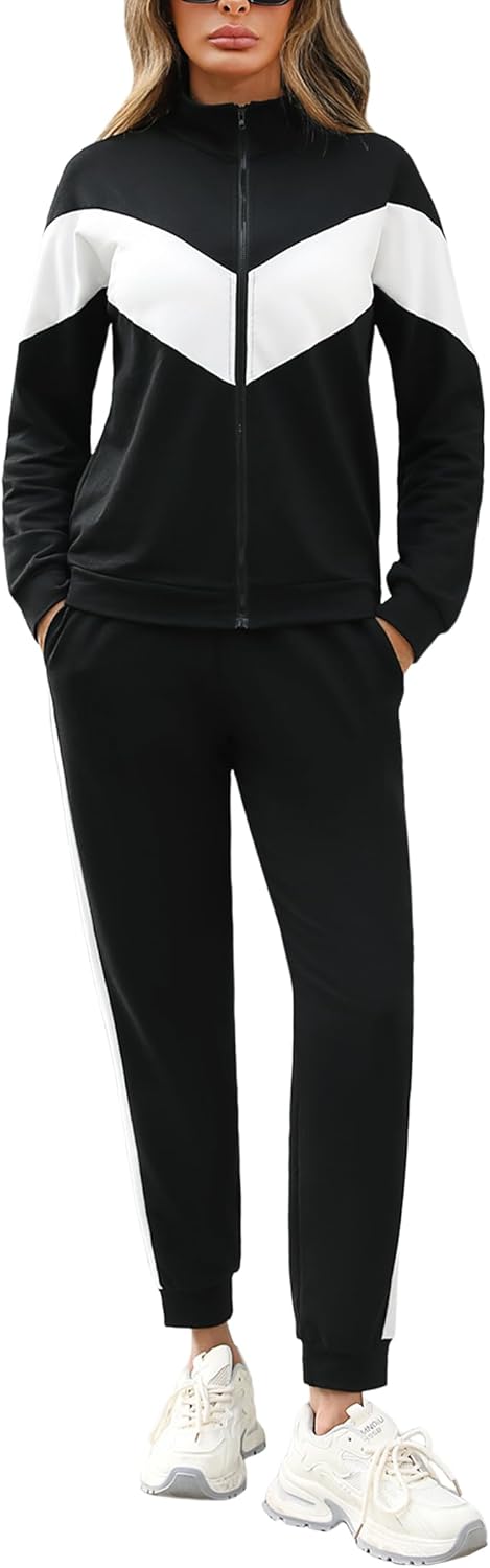 Marvmys Women's Tracksuit Set: Cozy Zip Up Jogger Outfit