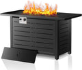 43 Inch Propane Fire Pit Table 3-in-1 Square Gas Fire Pit - 50,000 BTU