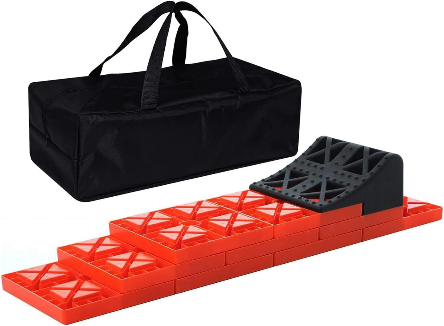 Homeon Wheels RV Camper Leveling Blocks with Wheel Chock and Bag