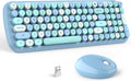 Wireless Keyboard and Mouse Combo Lake Blue - Colorful Full-Size