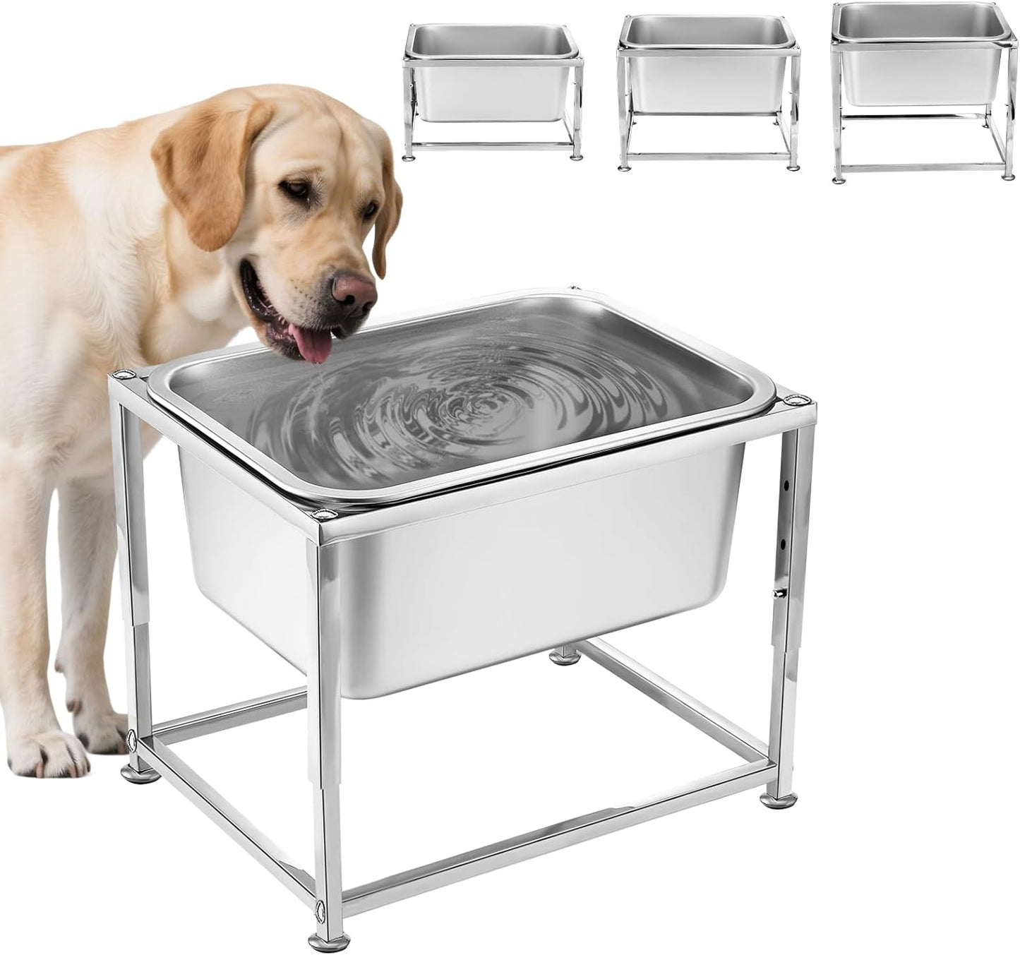 3 Gallons Large Elevated Dog Water Bowl for Healthy Drinking