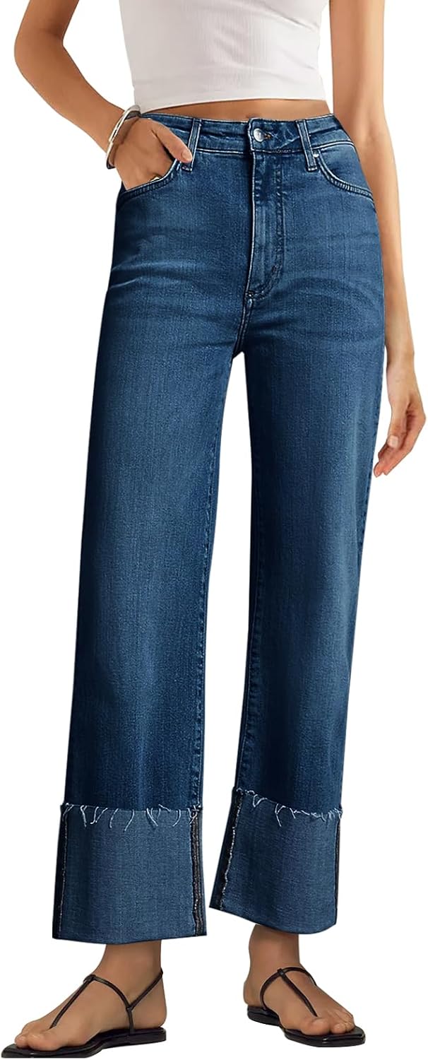 KUNMI Women's Wide Leg Jeans for Stylish Comfort and Fit