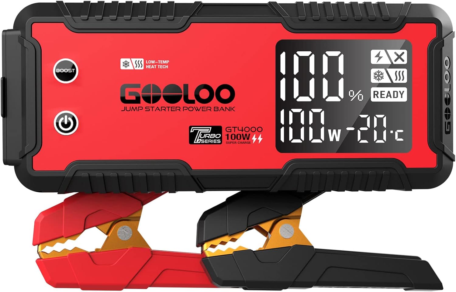 GOOLOO GT4000 Car Jump Starter: Powerful 4000A Battery Booster