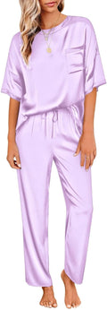 Women's Soft Satin Pajama Set by Ekouaer for Restful Nights