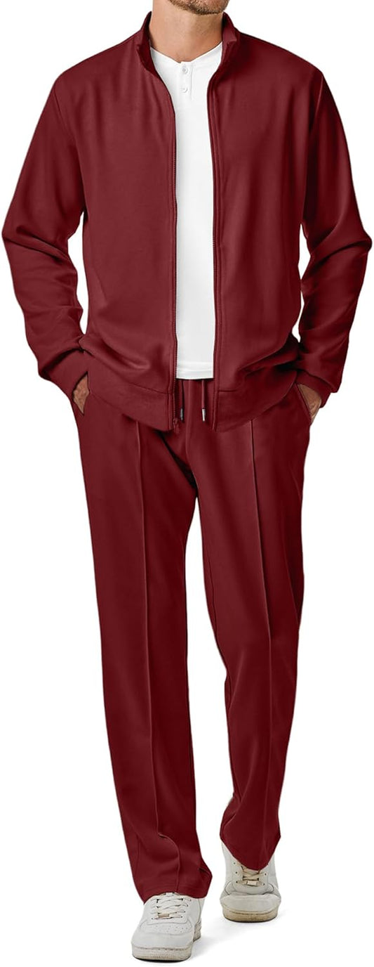 JMIERR Men's Sweatsuit Tracksuit Set for Casual Jogging Wear