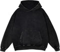 KEEPSHOWING Mens Oversized Acid Wash Hoodie - Vintage Streetwear