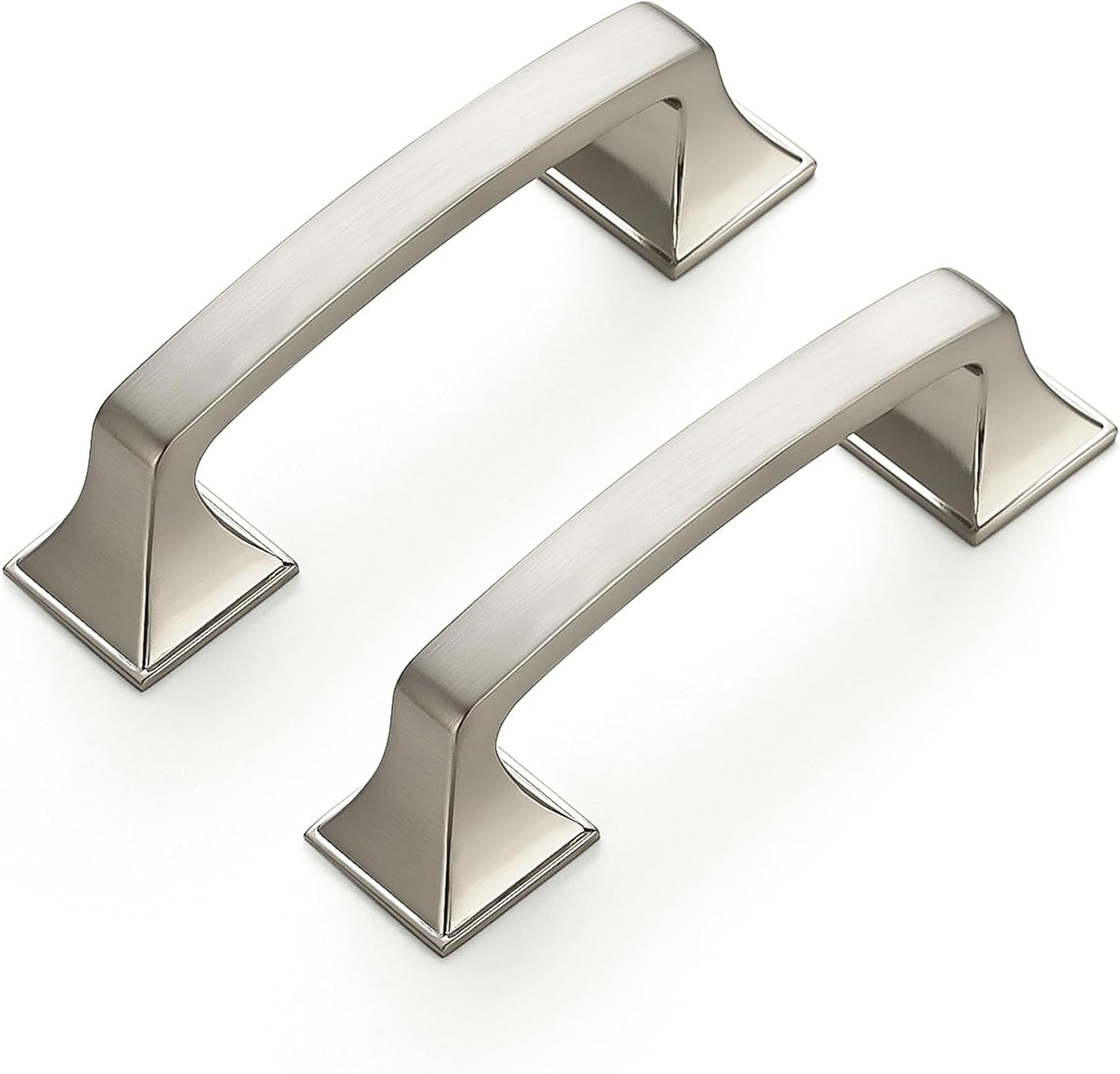 Ravinte 30 Pack Solid 3in Square Foot Arch Pulls for Cabinets