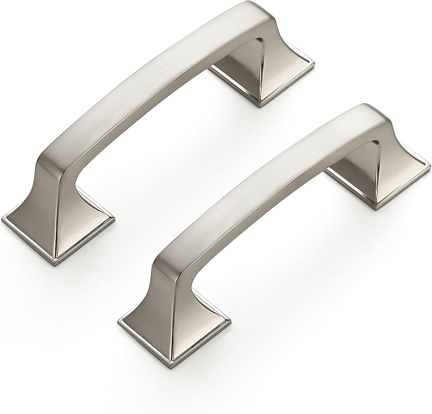 Ravinte 30 Pack Solid 3in Square Foot Arch Pulls for Cabinets
