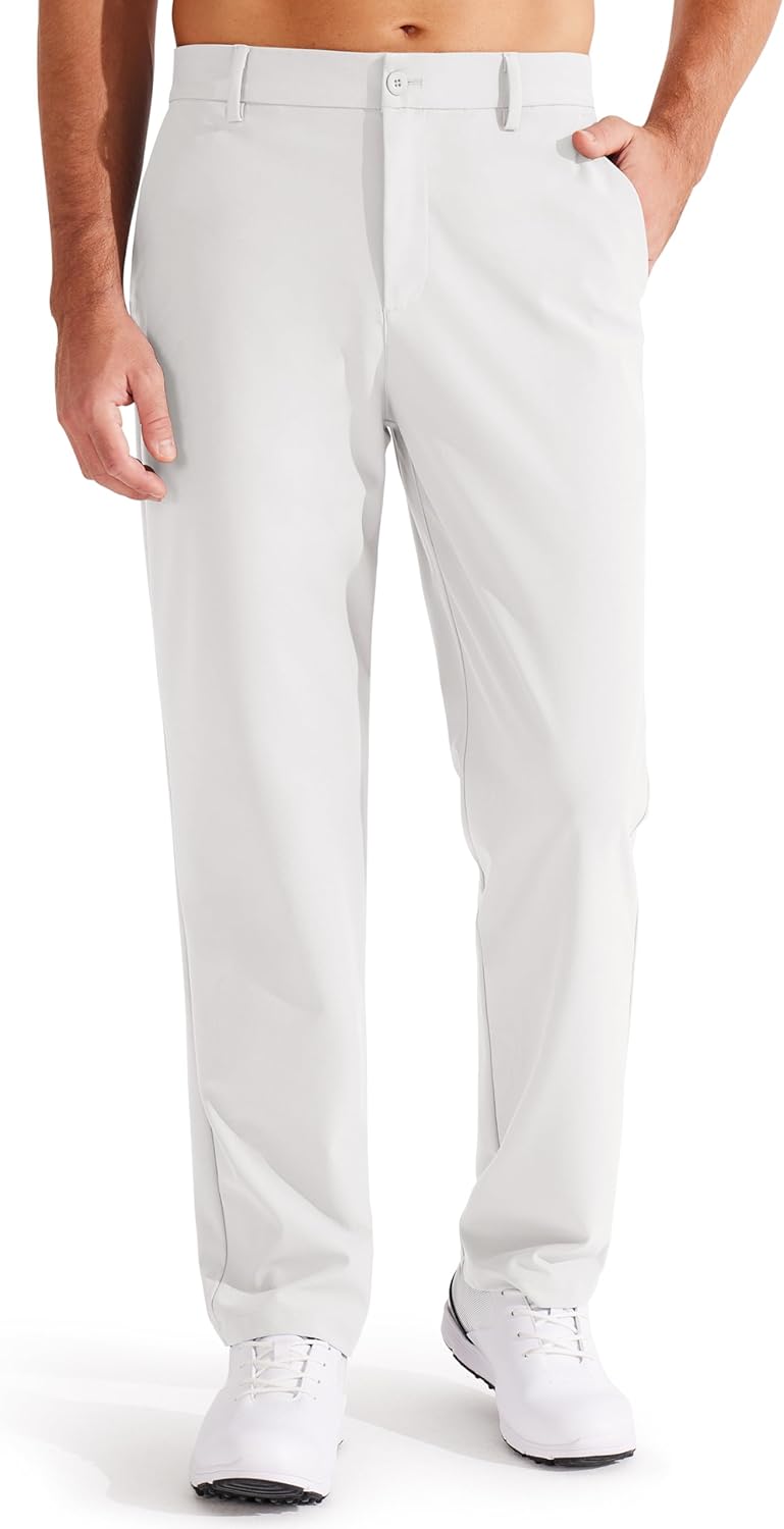 Libin Men's Golf Pants Classic Fit Flat Front Casual Wear