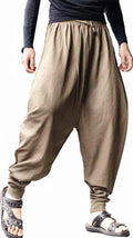 AITFINEISM Men's Aladdin Harem Pants - Loose, Comfortable Lounge