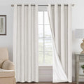 100% Blackout Linen Textured Curtain Panels 84 in - Full Light