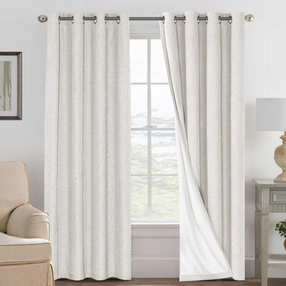 H.VERSAILTEX 100% Blackout Curtains for Full Light Blocking
