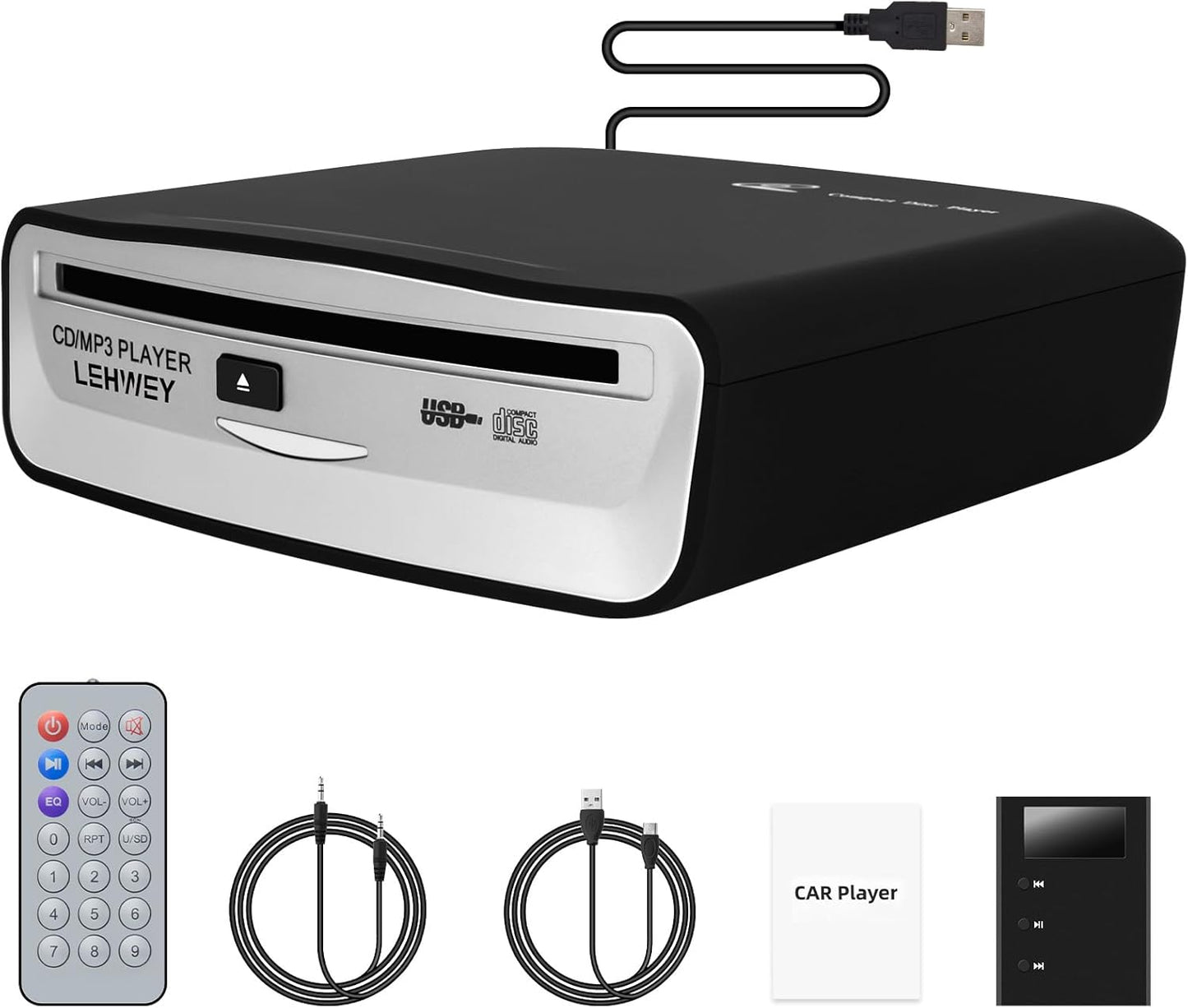 Portable Universal CD Player - Plug & Play Anywhere!