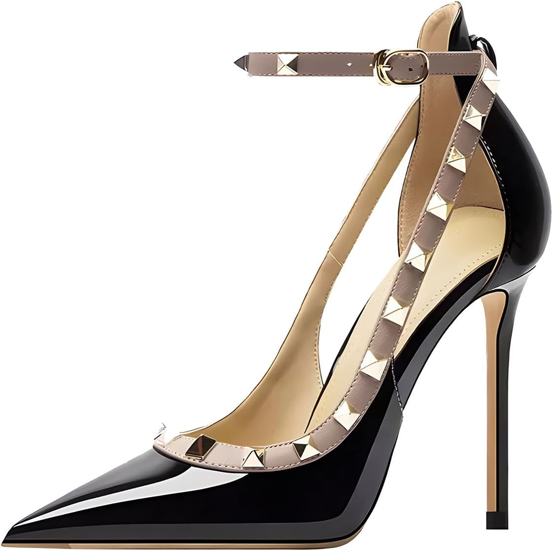 Women's Pointed-Toe Strappy High-Heeled Shoes for Elegance