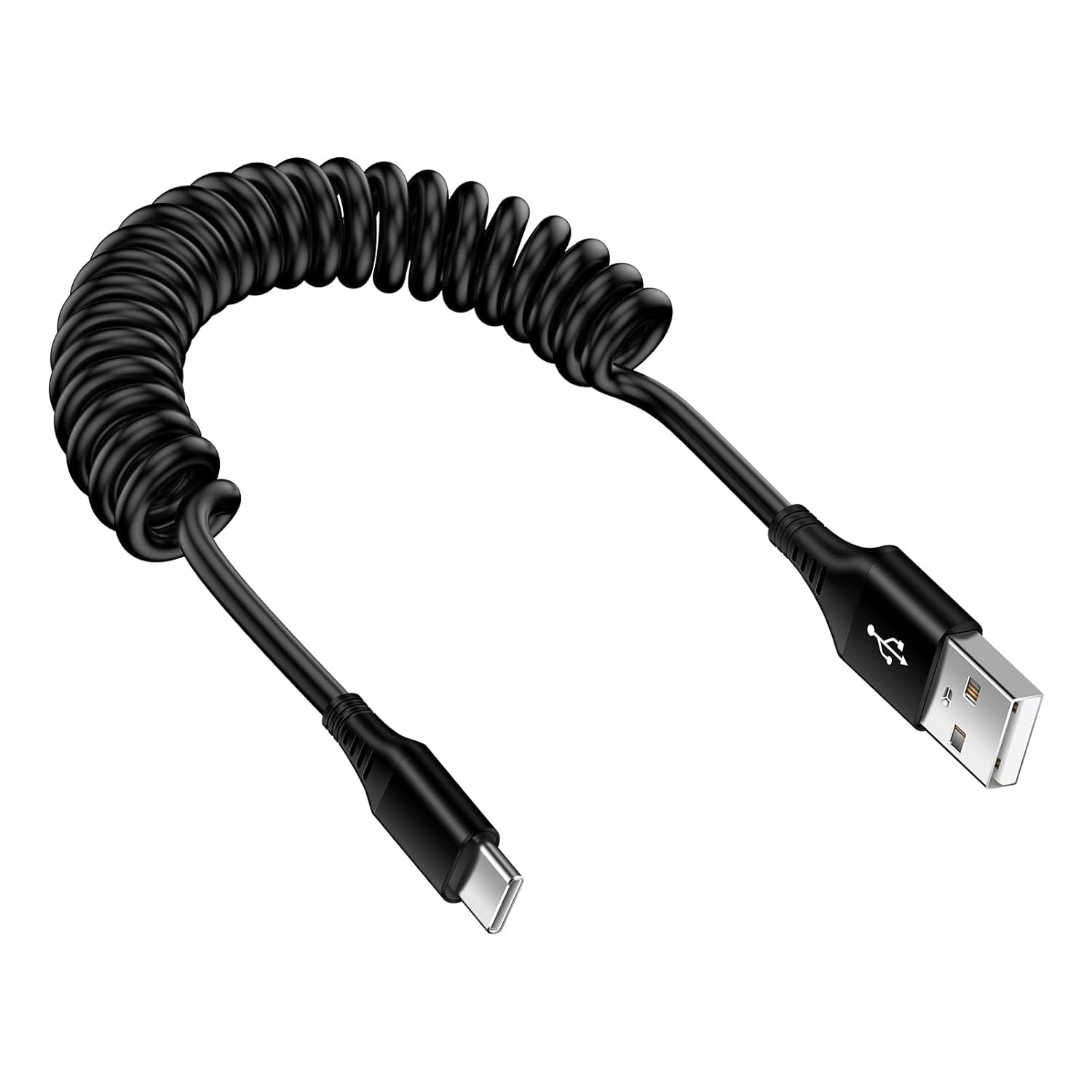 Fast Charge Coiled USB C Cable for Galaxy & iPhone