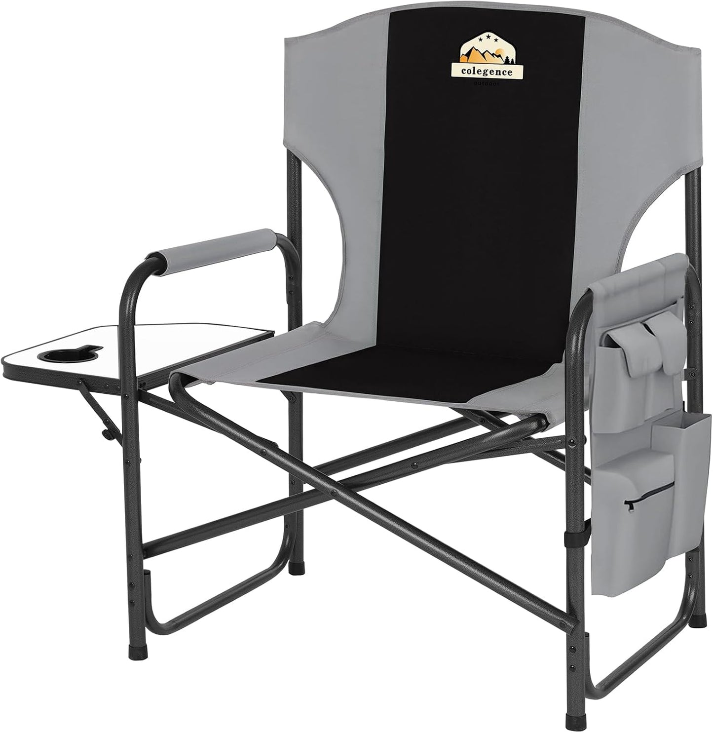 600 LBS Support Heavy Duty Camping Chair - Detachable Side Pocket & Table