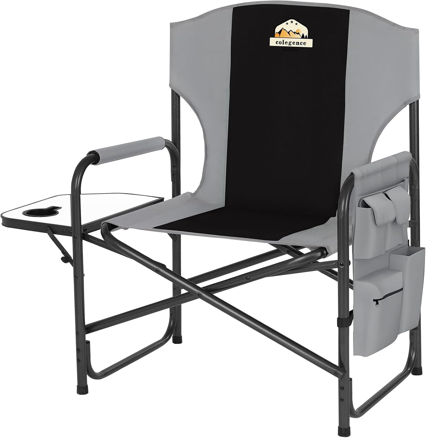 600 LBS Support Heavy Duty Camping Chair - Detachable Side Pocket & Table