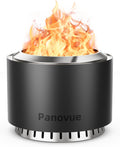 22 in Smokeless Fire Pit with Cover - Low Smoke Portable Firepit