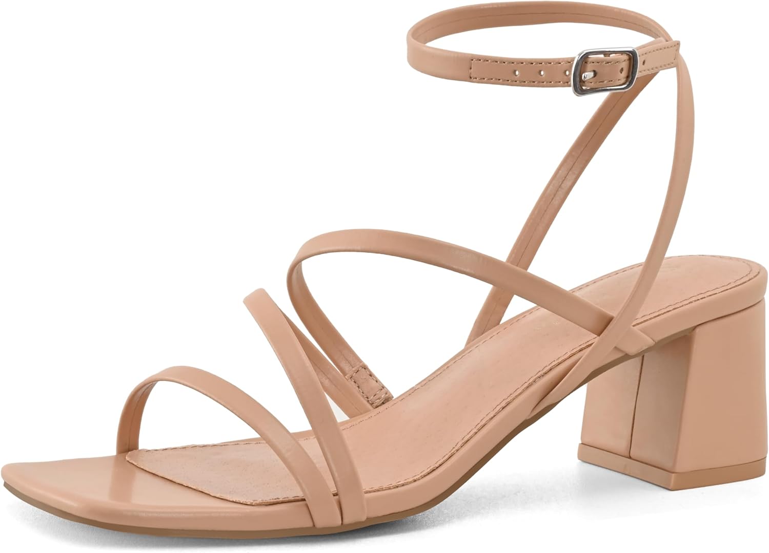 Shoe'N Tale Strappy Heels for Women with Chunky Block Heel