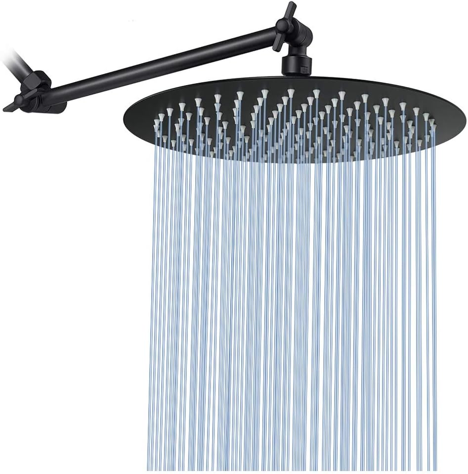 NearMoon Rain Shower Head with Adjustable Arm for Ultimate Comfort