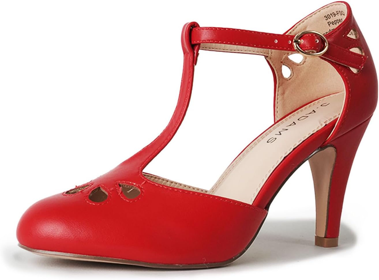 Vintage Cutout Mary Jane Heels for Stylish Women - Retro Pumps
