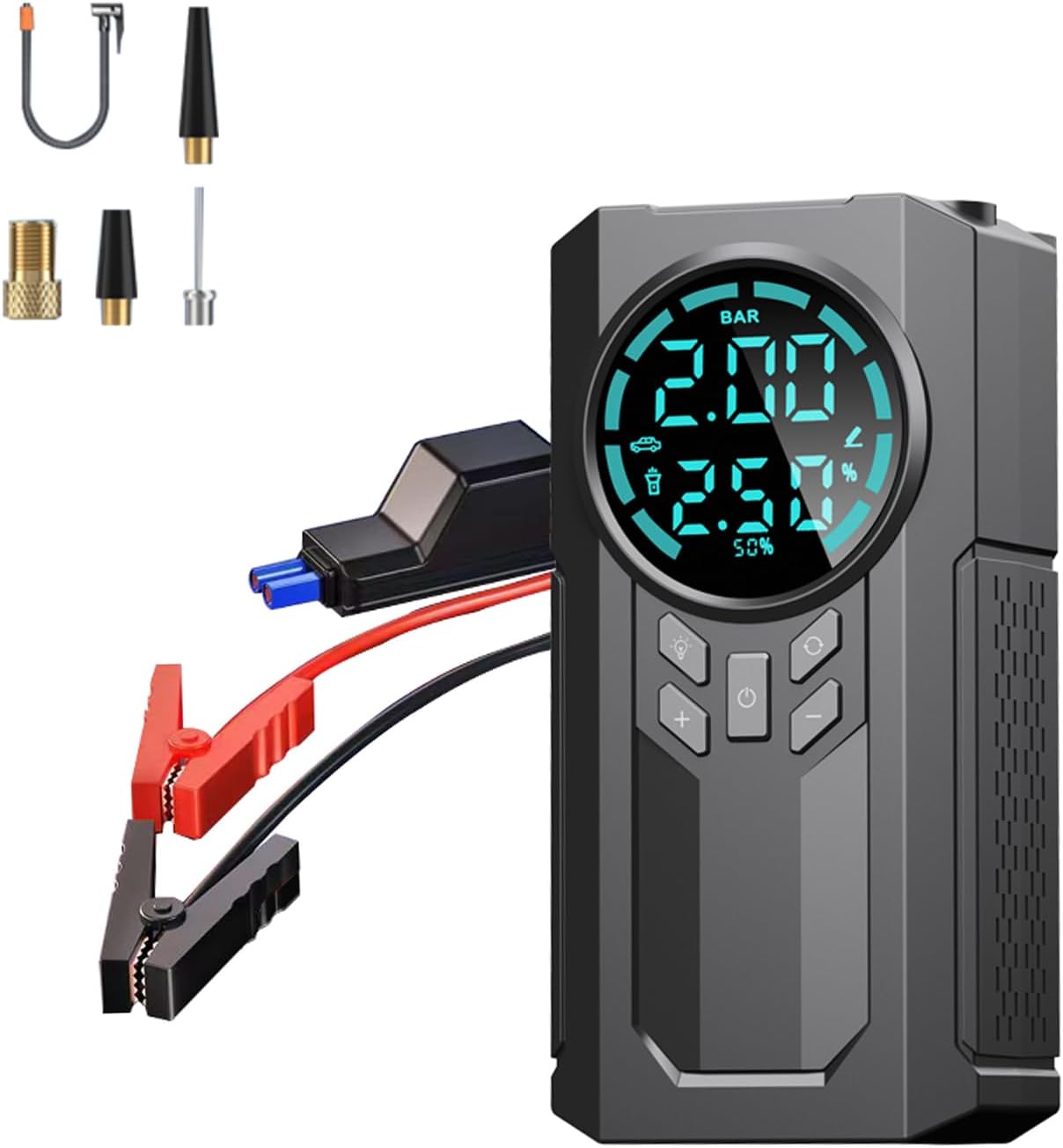 AbuDodo Car Jump Starter: 1000A Power & Air Compression