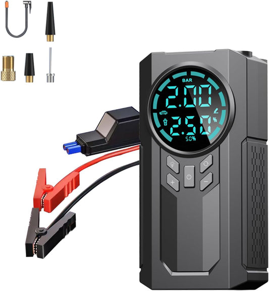 AbuDodo Car Jump Starter: 1000A Power & Air Compression